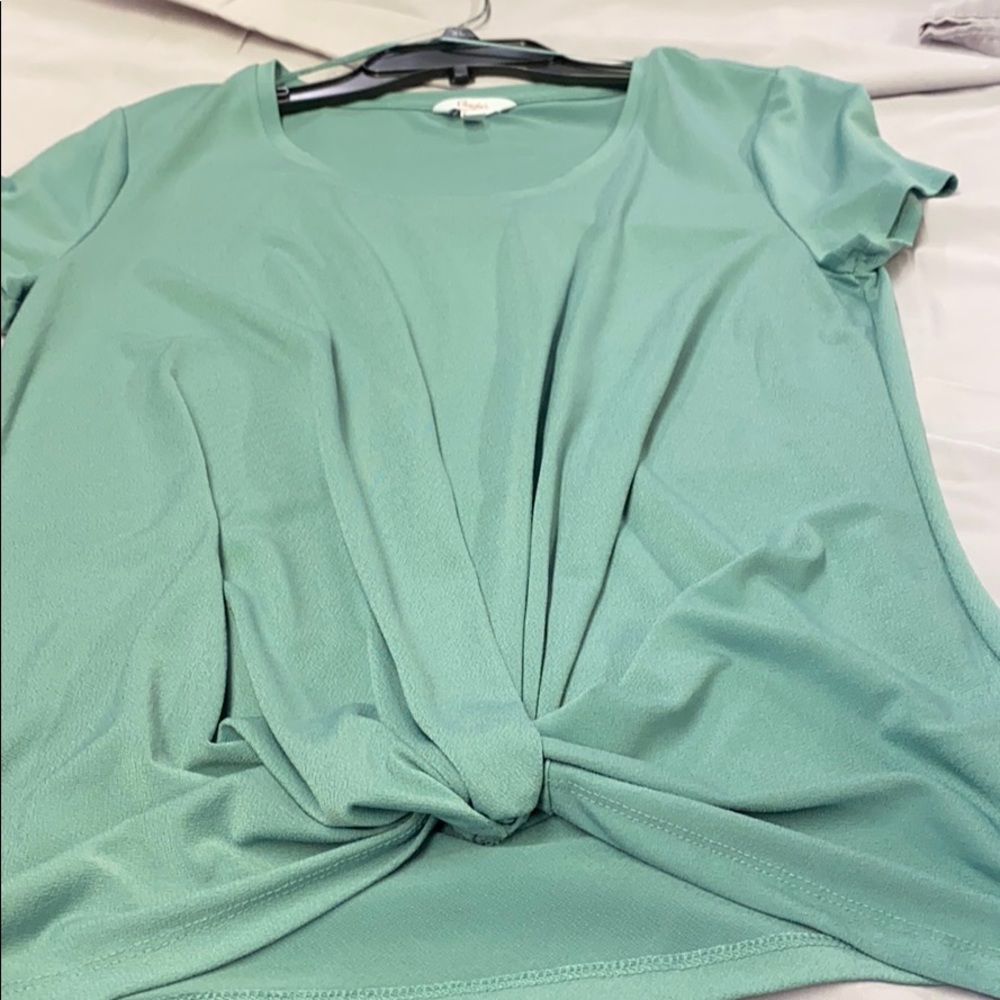 Mint Green Polyester Top